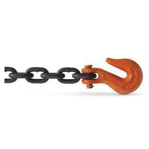 CM® 607031CV25 Clevis Style Heavy Duty Grade 80 Tiedown, 4500 lb Load, 5/16 in Dia x 25 ft L, Grab Hook End Style, Alloy Steel Strap