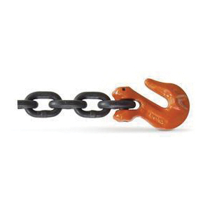 CM® 607037CL25 Clevlok Style Heavy Duty Grade 80 Tiedown, 7100 lb Load, 3/8 in Dia x 25 ft L, Grab Hook End Style, Alloy Steel Strap