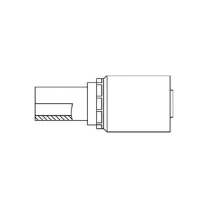 ContiTech Ultra-Crimp™ 20441305 1-Piece Non-Skive Hydraulic Hose Fitting With Nut and Sleeve, 1/4 in ID Hose, 6 mm Connection, Standpipe x Hose End Style, 1.11 in Cutoff Allowance