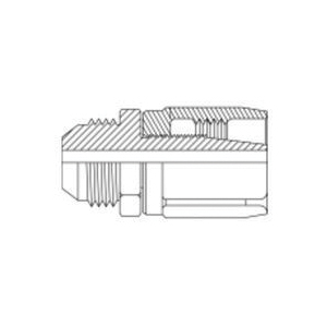 ContiTech 20245776 Hydraulic Hose Fitting, 1/4 in ID Hose, 1/2-20 Connection, Male JIC 37 deg Flare x Hose End Style, 6000 psi Pressure, 1.17 in Cutoff Allowance