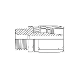 ContiTech 20245806 Hydraulic Hose Fitting, 1/4 in ID Hose, 1/4-18 Connection, Male NPTF x Hose End Style, 6000 psi Pressure, 1.19 in Cutoff Allowance
