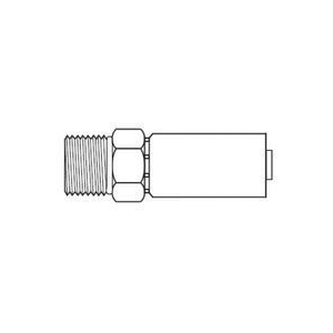 ContiTech Ultra-Crimp™ 20758297 1-Piece Non-Skive Hydraulic Hose Fitting, 1/2 in ID Hose, 13/16-16 Connection, Male O-Ring Face Seal x Hose End Style, 1.27 in Cutoff Allowance