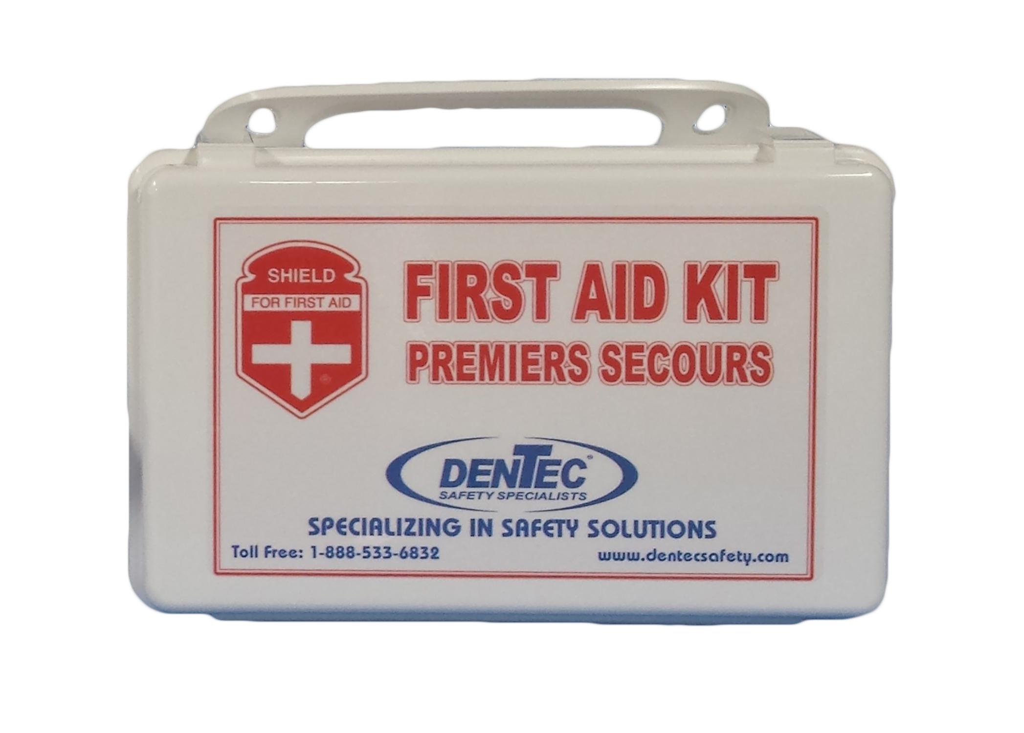 Shield 81-0163-0 First Aid Kit, Plastic Case, 8 in H x 5.0 in W x 2.75 in D