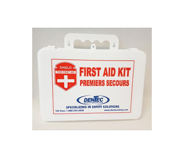 Shield 81-3217-0 First Aid Kit, Plastic Case, 9.5 in H x 6.5 in W x 3 in D