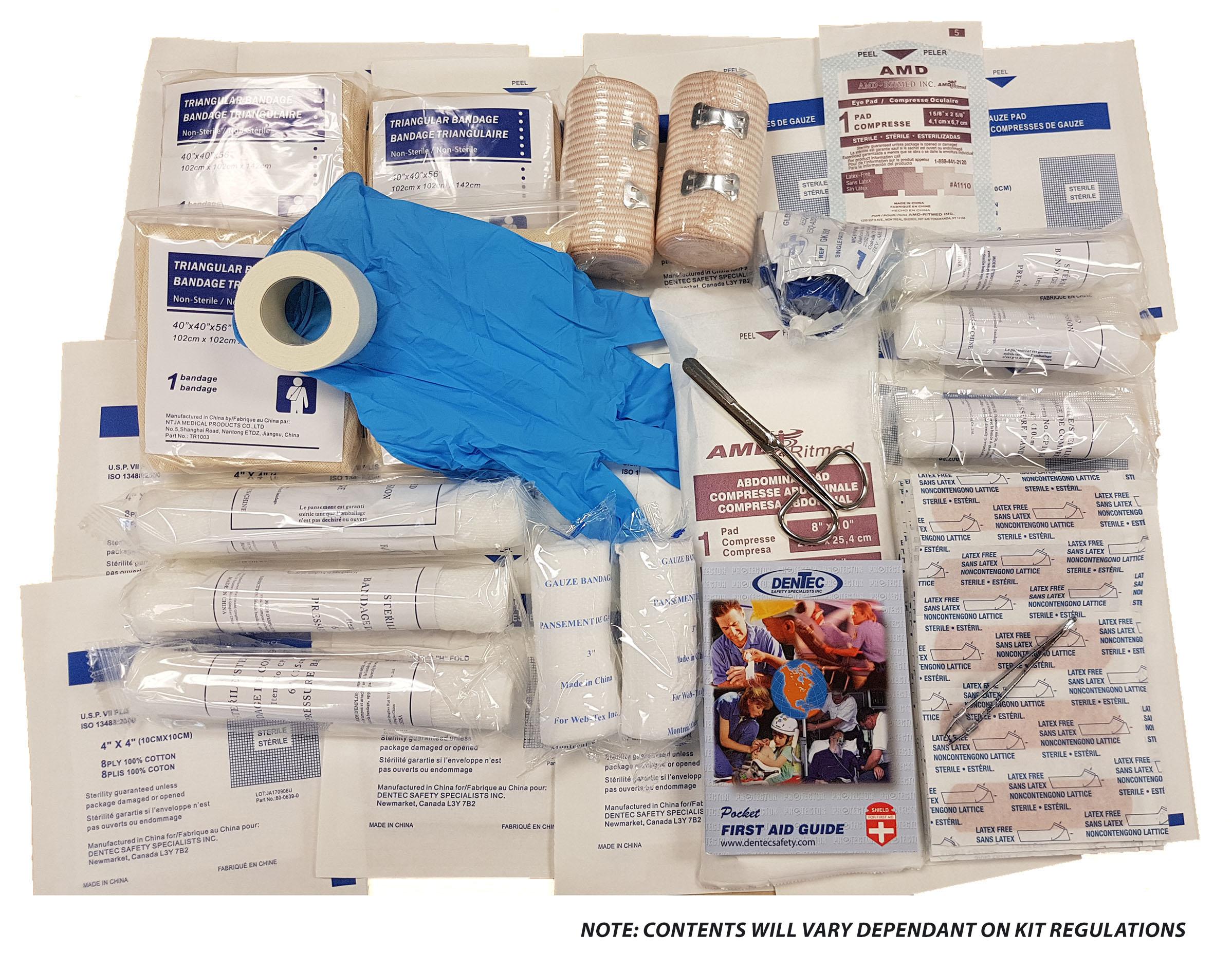 Shield 81-7303-1 Lab First Aid Refill Kit, Plastic Case, 14 in H x 22.0 in W x 3 in D