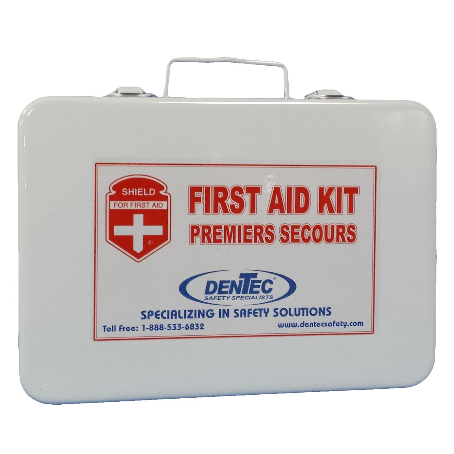 Shield 81-7852-1 School Bus First Aid Kit, Metal Case, 13.5 in H x 9.5 in W x 2.5 in D