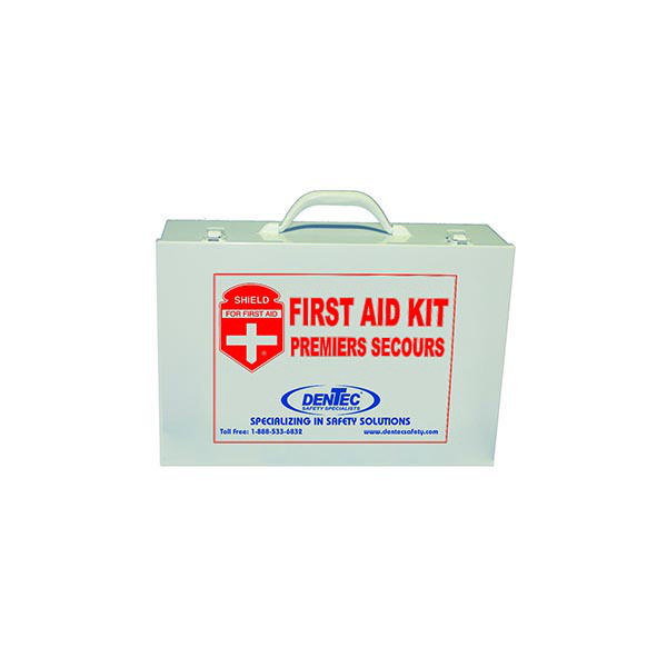 Shield 81-8763-0 First Aid Kit, Metal Case, 14 in H x 12.0 in W x 4 in D