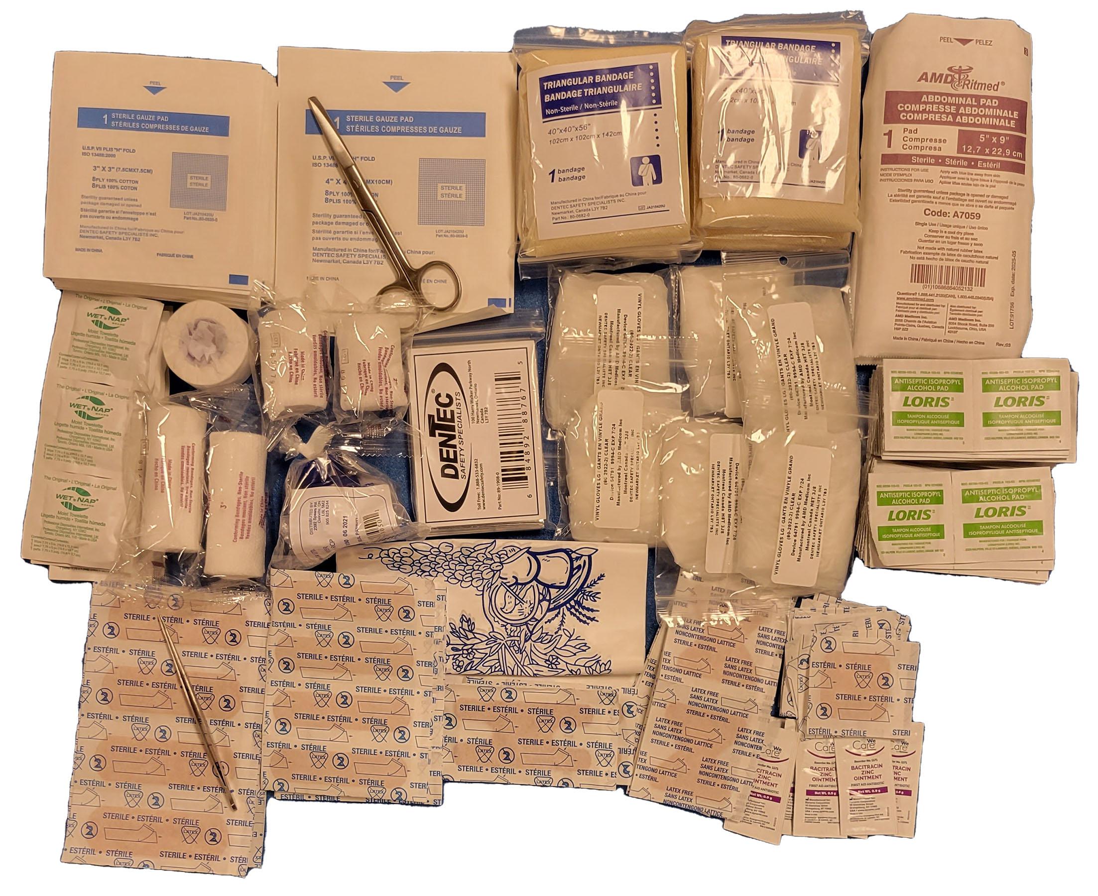 Shield 81CSA-0003-0R Basic First Aid Refill Kit, 175 Components, Plastic Case, 10 in H x 13.0 in W x 2.5 in D