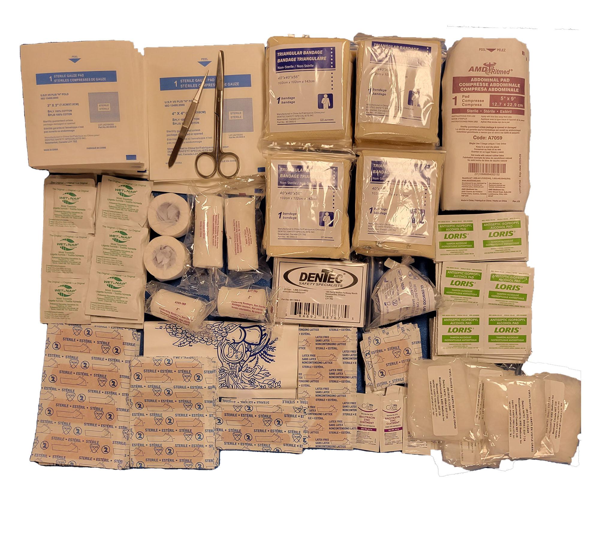Shield 81CSA-0004-0R Basic First Aid Refill Kit, 342 Components, Plastic Case, 15 in H x 20.0 in W x 3.5 in D