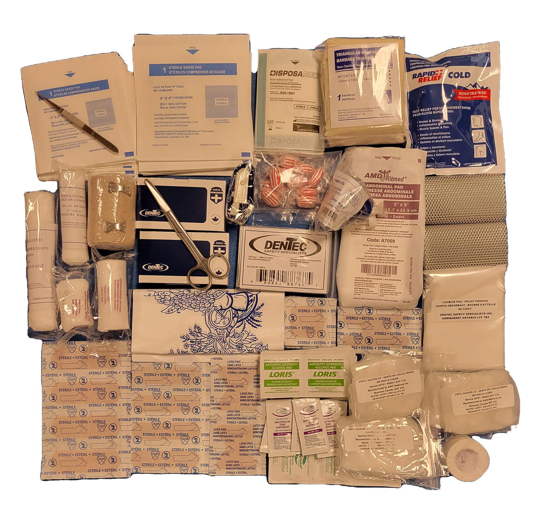 Shield 81CSA-0005-0R Intermediate First Aid Refill Kit, 120 Components, Plastic Case, 12 in H x 13.0 in W x 3 in D