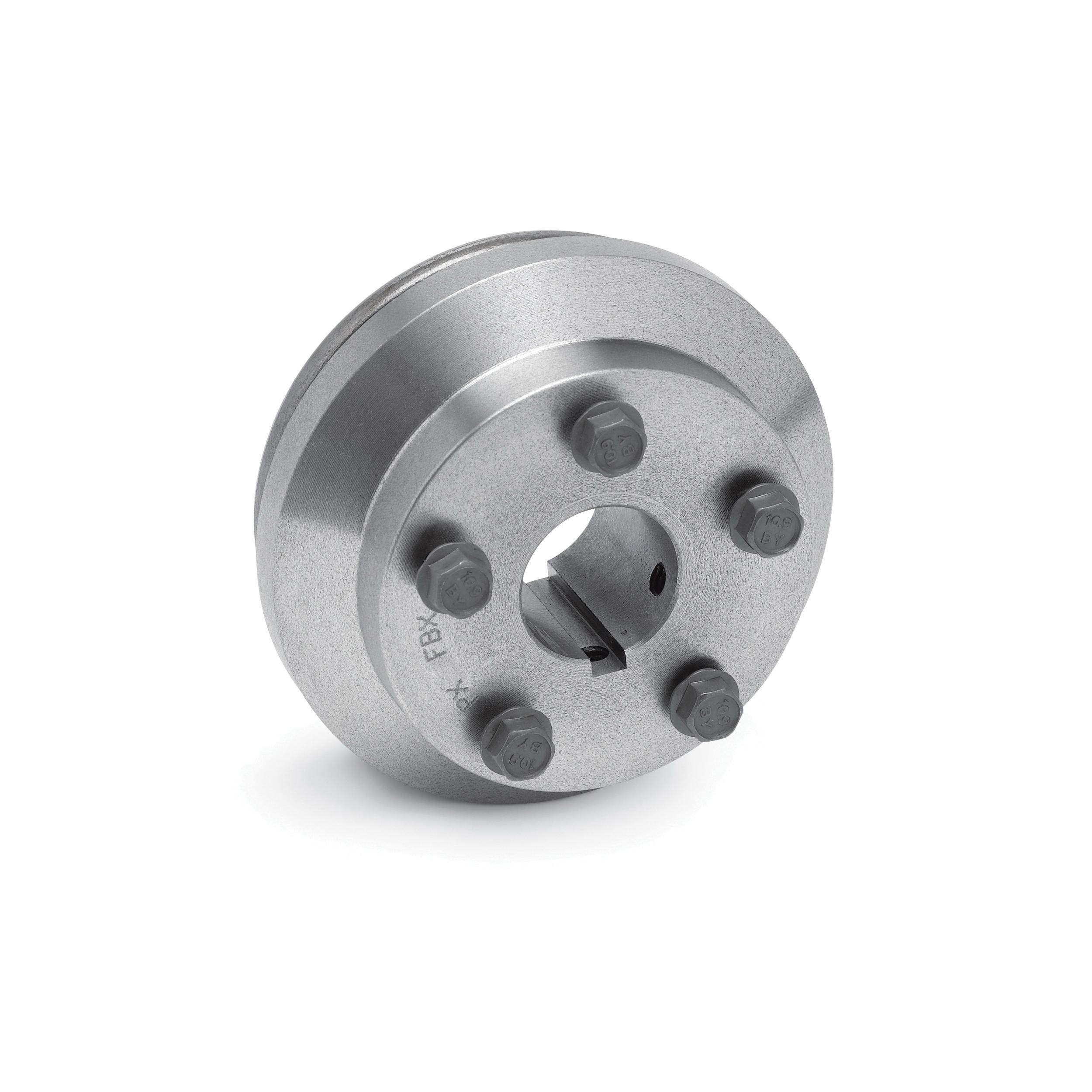 Dodge® Para-Flex® 000608 Straight Bore Extra Capacity Flange Assembly, 1-1/8 in Dia Bore, 7.38 in OD, 2 in Length Through Bore, 4.63 in Dia Hub, Ductile Iron