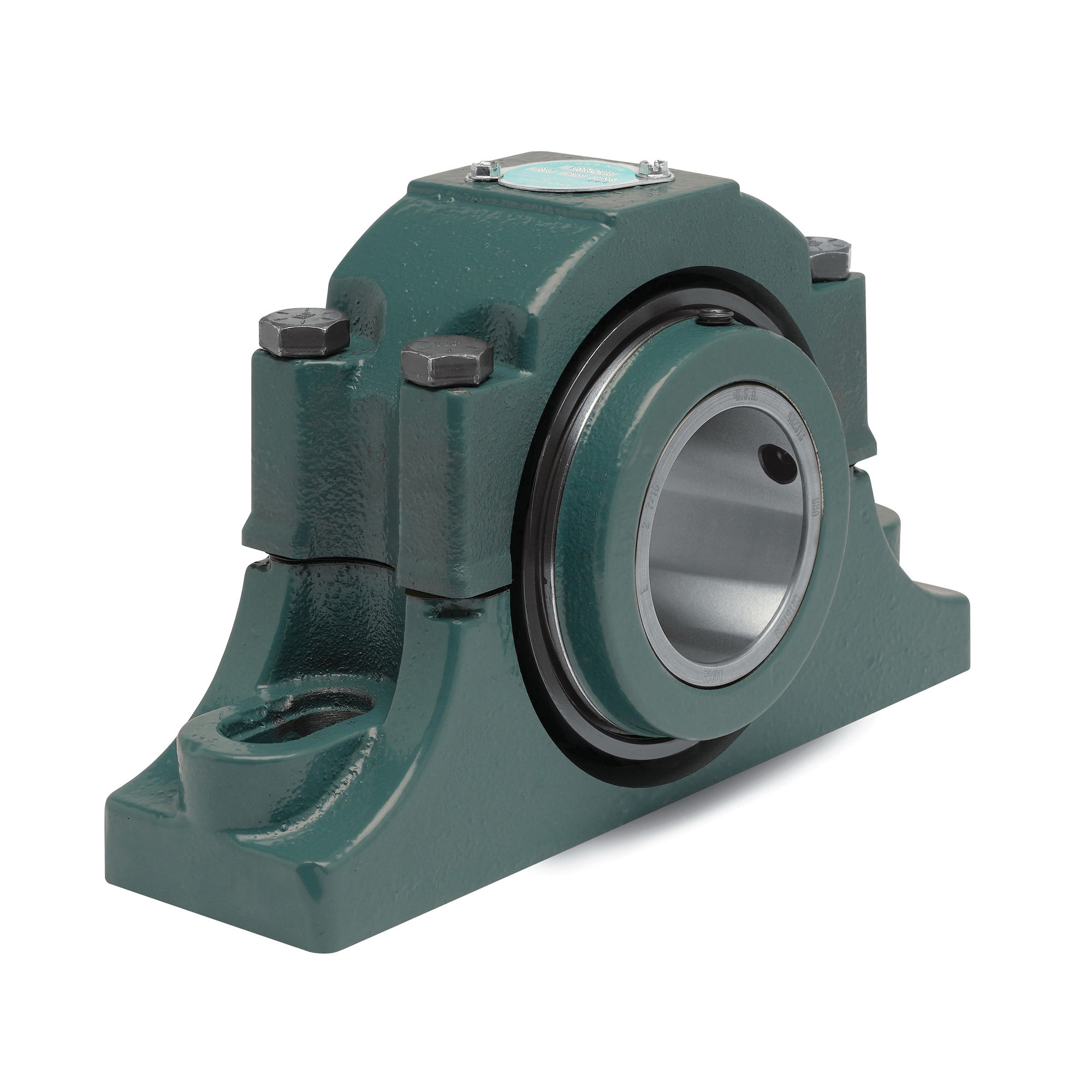 Dodge® 077287 211 Type EXL Pillow Block Roller Bearing Unit, 2-11/16 in Dia Bore, 8-3/4 to 10 in L Bolt Center-to-Center, 3.13 in Base to Bore Centerline, 11-3/4 in OAL x 6.77 in OAH