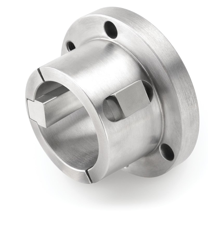 Dodge® BX1-7/8 Split Taper Bushing, 1-7/8 in Dia Bore, 2.5567 in Small End/2.625 in Large End Dia Barrel, 3-11/16 in Dia Flange, 1-15/16 in OAL