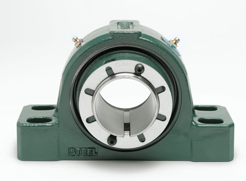 Dodge® 071875 207 Heavy Duty Imperial Type E Pillow Block Roller Bearing Unit, 2-7/16 in Dia Bore, 6.88 to 8.62 in L Bolt Center-to-Center, 2-3/4 in Base to Bore Centerline, 10-1/4 in OAL x 5.71 in OAH