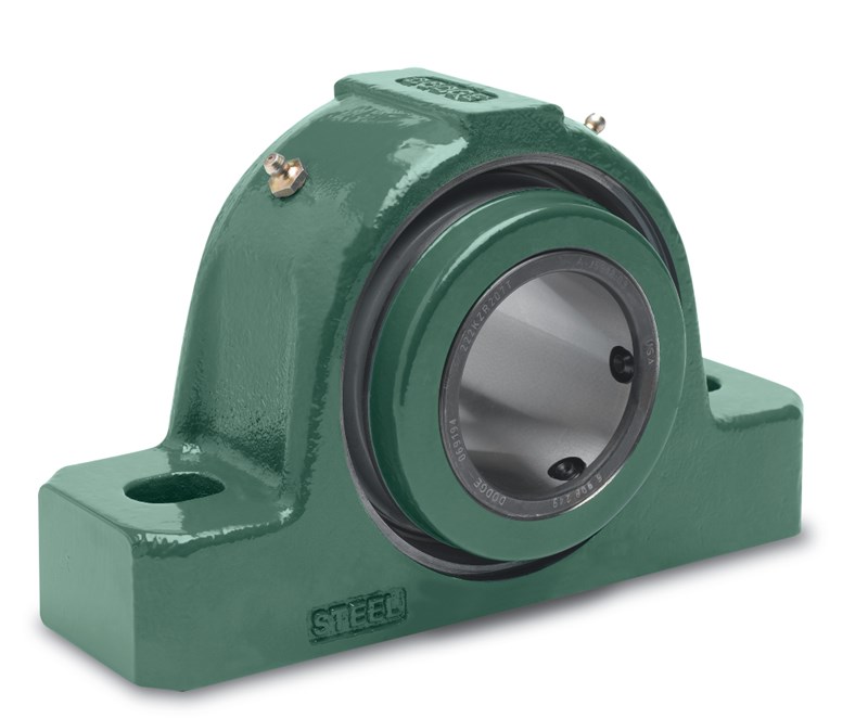 Dodge® 071798 Type S2000 Pillow Block Roller Bearing Unit, 2-7/16 in Dia Bore, 6.81 to 7.43 in L Bolt Center-to-Center, 2-3/4 in Base to Bore Centerline, 9-1/4 in OAL x 5.6 in OAH