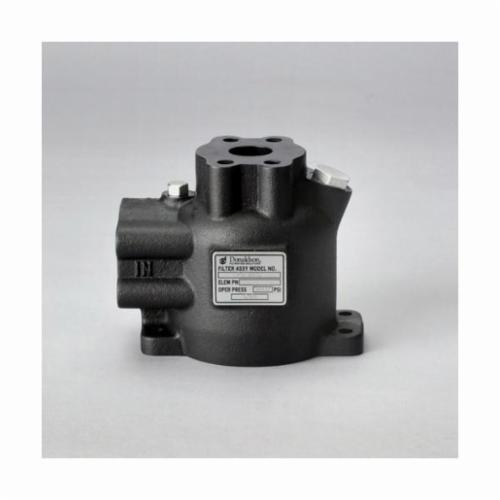 Donaldson® P575932 Hydraulic Head Assembly With 50 psi Bypass Valve and 4-Bolt Flange, 150 gpm, 6000 psi, 1-1/4 in SAE Port, For Use With W620 In-Line Cartridge Filter, Cast Iron Head/FKM Seal