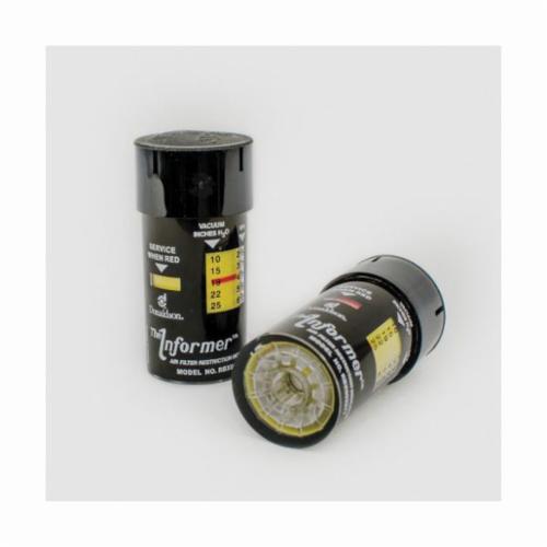 Donaldson® X002277 The lnformer™ Restriction Gauge, 1.25 in Dia x 2.92 in L, 25 in H2O Restriction, 1/8-27 NPT, For Use With A110052 and A092037 EBA KPII Air Cleaners