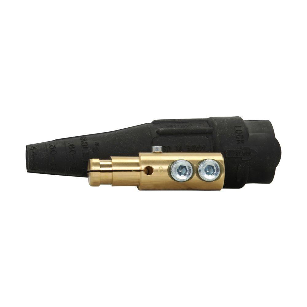 Crouse-Hinds A200640-1 Plug Contact, For Use With Cam-Lok™ F-Series E1012 Double Set Screw Female Plug, 2 to 2/0 AWG Cable, 120 VAC, 315 A Continuous Amperage, 550 A Intermittent Amperage, NEMA 3R, Brass