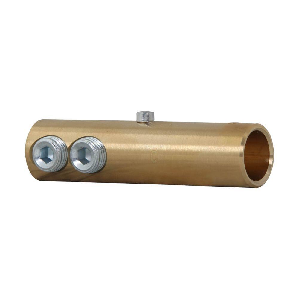 Crouse-Hinds Cam-Lok™ A200640-3 Plug Contact, For Use With Cam-Lok™ J Series E-Z1016/E1016 Double Set Screw Non-Vulcanized Female Plug, 2 to 2/0 AWG Cable, 600 VAC/VDC, 300 A, NEMA 3R, -40 to 105 deg C, Double Set Screw Female, Brass