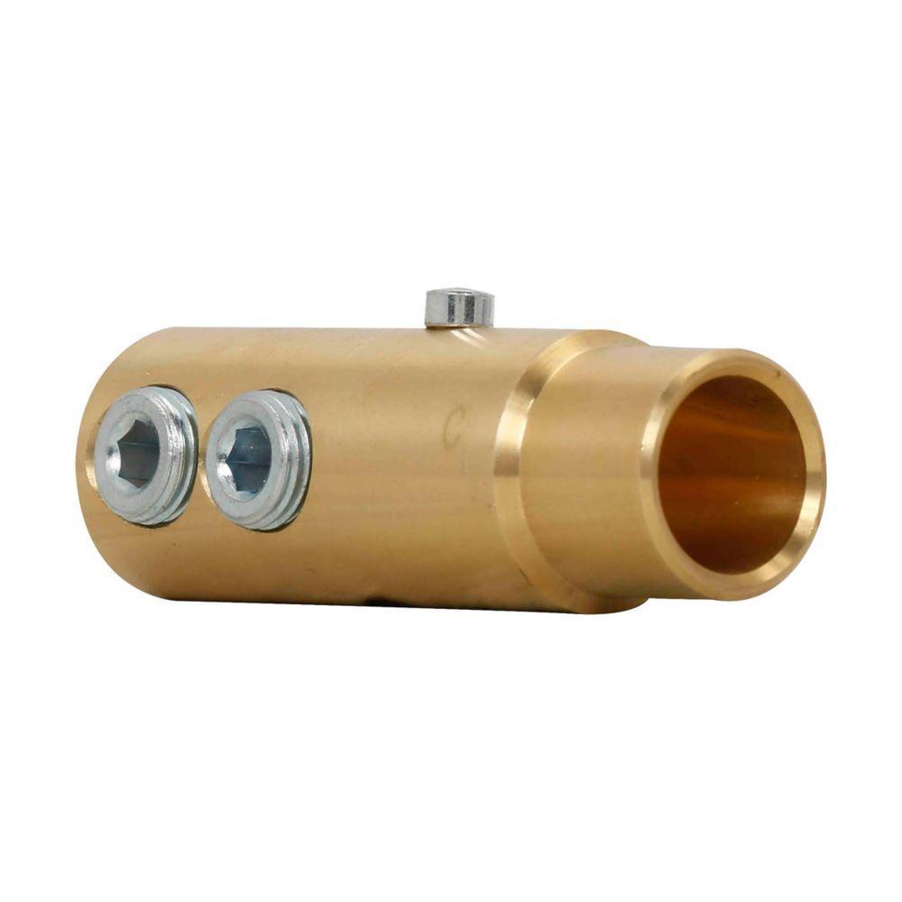 Crouse-Hinds A200641-2 Plug Contact, For Use With Cam-Lok™ Standard Series E-Z1018/E1018 Double Set Screw Non-Vulcanized Female Plug, 2/0 to 4/0 AWG Cable, 600 VAC/VDC, 400 A, NEMA 3R, Brass