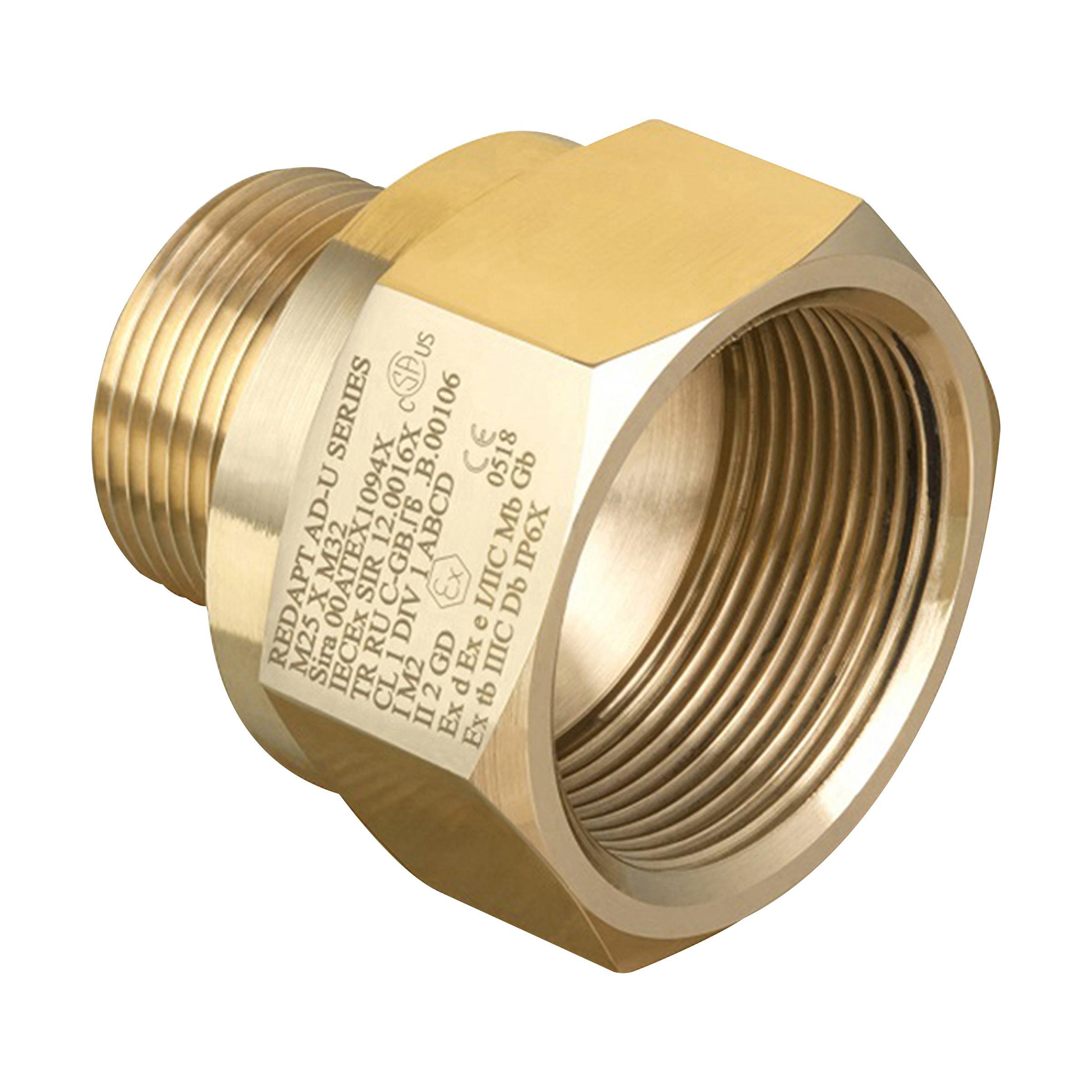 Crouse-Hinds ADU100429 Cable Gland Adapter, Brass