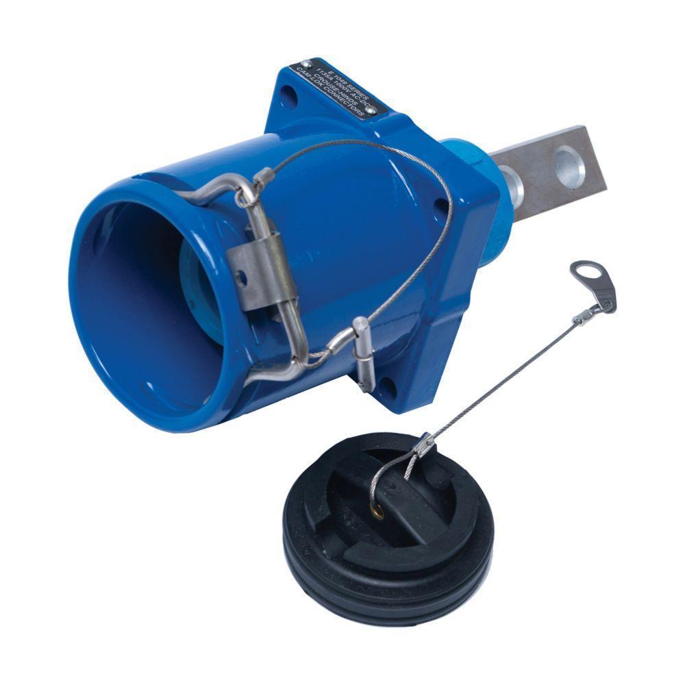 Crouse-Hinds Roughneck E1049-1808ST-BK E1049 1-Pole Male Receptacle With 3326695-1ST Housing, A201099-9 Contact, 1000 VAC/VDC, 1135 A, 313 to 777 kcmil Wire, Double Hole Busbar Connection, NEMA 3 NEMA Rating
