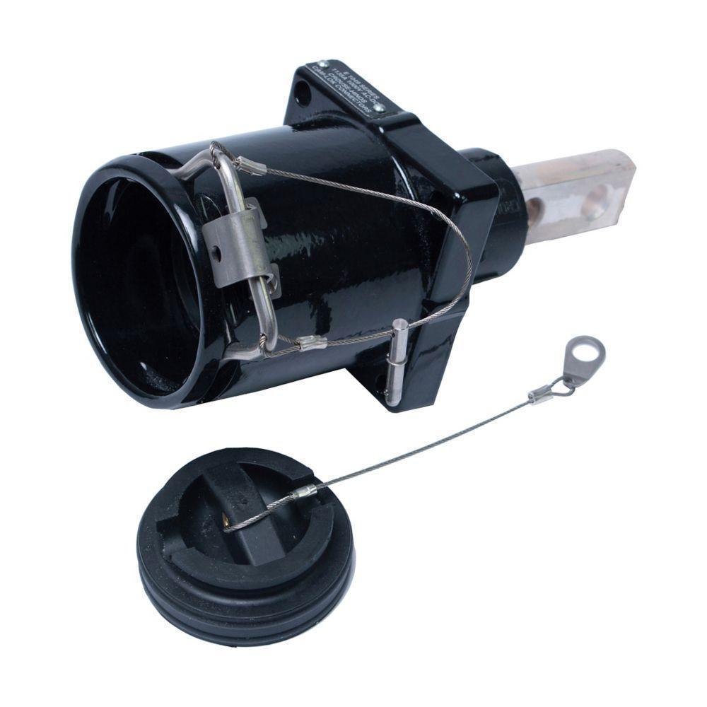 Crouse-Hinds Roughneck E1049-1833ST-BK E1049 1-Pole Female Receptacle With 3326695-1ST Housing, A201108-9 Contact, 1000 VAC/VDC, 1135 A, 313 to 777 kcmil Wire, Double Hole Busbar Connection, NEMA 3 NEMA Rating