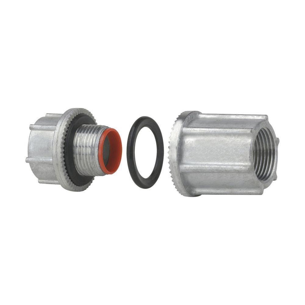Crouse-Hinds Myers™ STTB 10 Threaded Through Bulkhead Fitting, 4 in, For Use With Rigid/IMC Conduit, Zinc, Natural