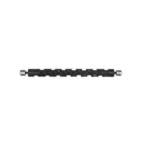 Crouse-Hinds 500984-347 LR-150 Series Sealed Slotted Troughing Idler With Double Row Ball Bearing, Exceeds B5 CEMA Rating, 3 in Dia Roll, 18 in W Belt, Steel Encapsulated Rubber