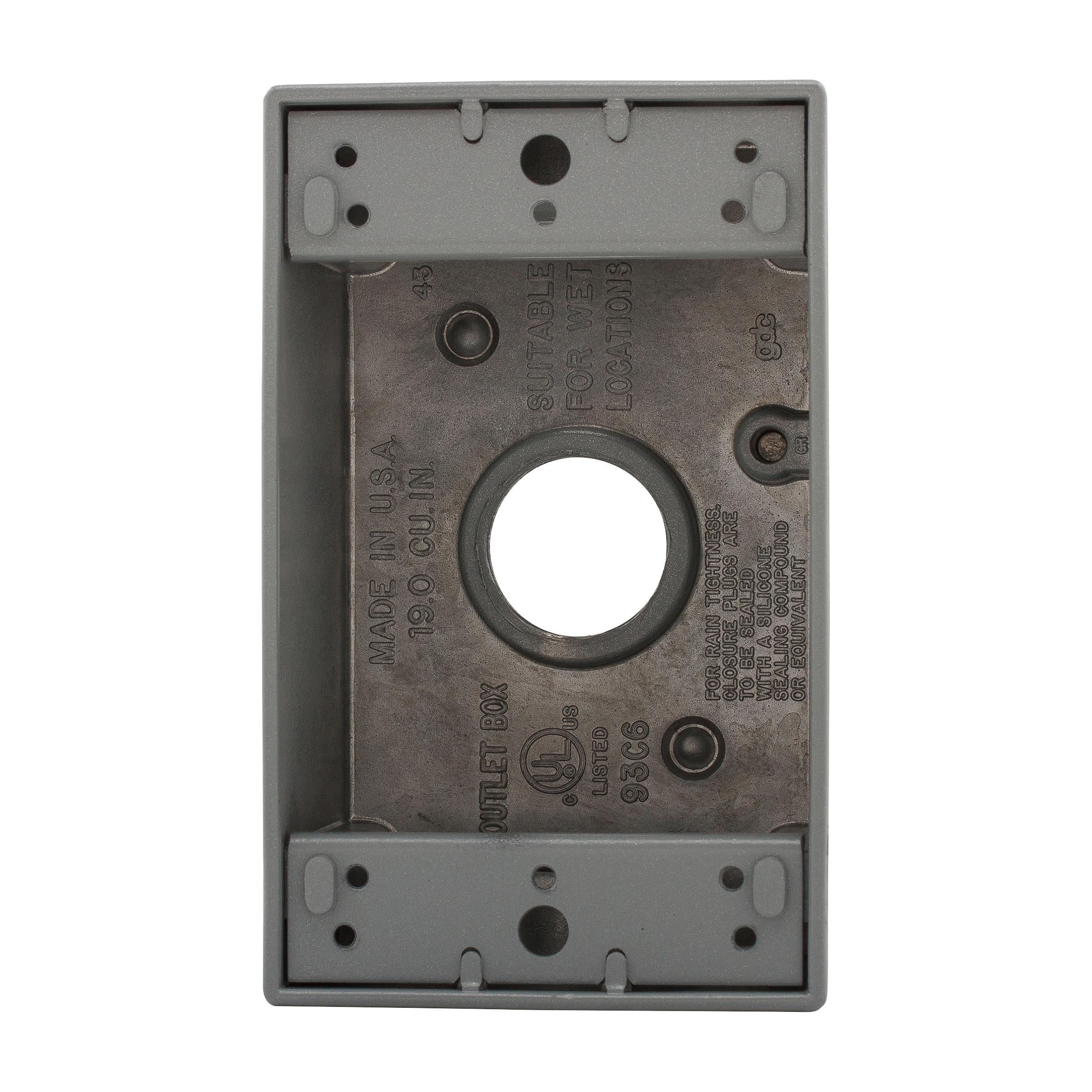 EATON Arrow Hart® 1116-SP Commercial Enclosure Box, Cast Aluminum, 1 Gangs
