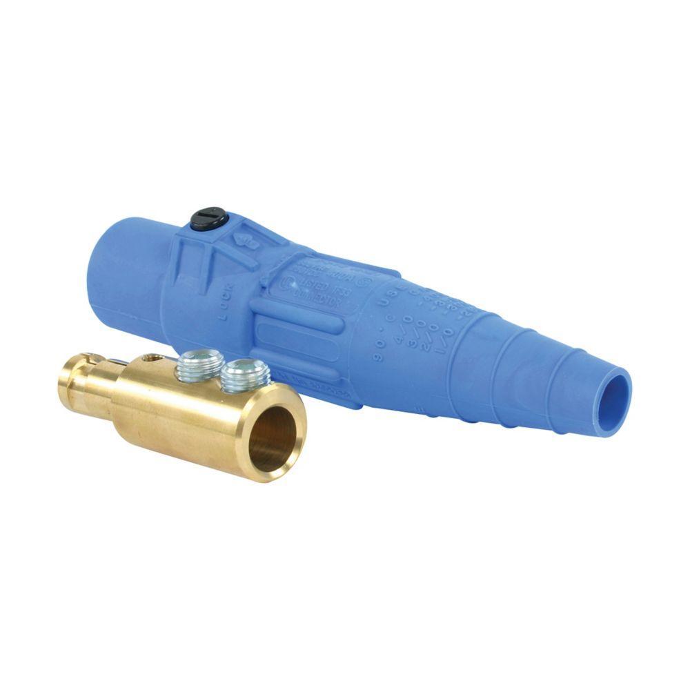 Crouse-Hinds Cam-Lok™ E-Z1016-8364K 1-Pole Male Non-Vulcanized Plug, 600 VAC/VDC, 400 A, 4/0 to 2/0 AWG Wire, Double Set Screw Connection, 3R/4 NEMA Rating