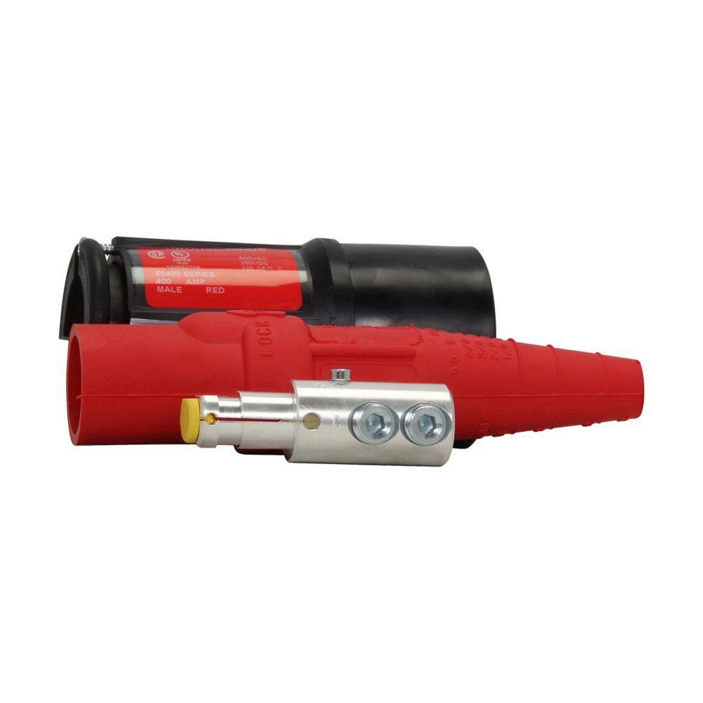 Crouse-Hinds A201263-6 Polarizing Shell, For Use With Posi-Lok™ E0400 Crimp/Double Set Screw Male Plug, 1/0 to 2/0 AWG Cable, 600 VAC/VDC, 400 A, Polyester/Polycarbonate Blend, Green