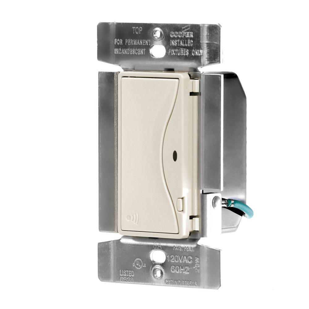 EATON Aspire RF RF9518DS Z-Wave Designer Switch, 120 VAC, 8 A, 60 Hz, 60 W Power Rating