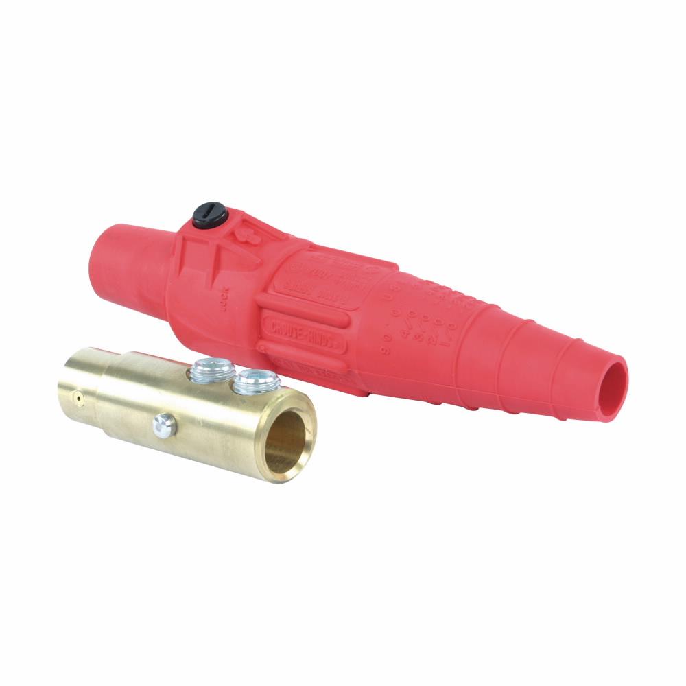 Crouse-Hinds Cam-Lok™ E-Z1016-8387 J Series E-Z1016 Female Non-Vulcanized Single Pole Plug, 600 VAC/VDC, 400 A, 2 to 4/0 AWG Wire, Double Set Screw Connection, NEMA 3R/4 NEMA Rating