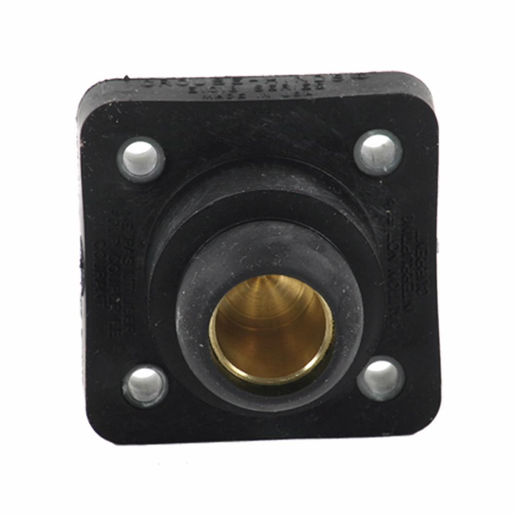 Crouse-Hinds Cam-Lok™ E1018-1725 E1018/Standard Series 1-Pole Insulated Receptacle, 600 VAC/VDC, 400 A, 1/0 to 4/0 AWG Wire, Double Set Screw Connection, NEMA 3R NEMA Rating
