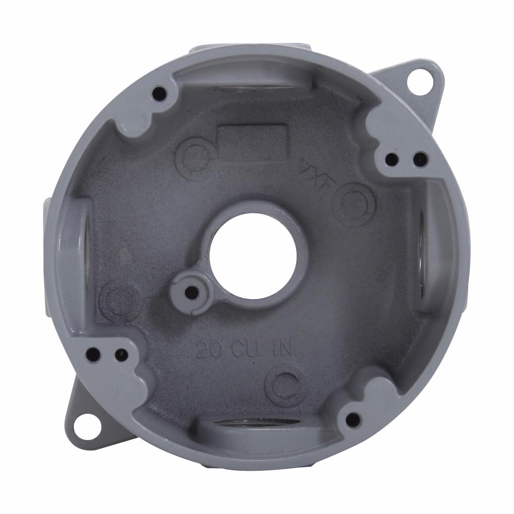 Crouse-Hinds Condulet® Vaporgard® VXFT10 Compact Shallow Junction Box, 1/2 in Hub, Copper-Free Aluminum, Epoxy Enamel Coated