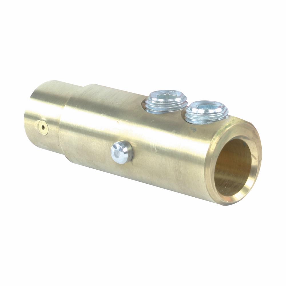 Crouse-Hinds Cam-Lok™ A200641-1 Plug Contact, For Use With EZ1016/E1016 Female Plug, 600 VAC/VDC, 400 A, 1-Pole, -40 to 105 deg C, 2/0 to 4/0 AWG Wire, Double Set Screw Connection, Brass, Brown