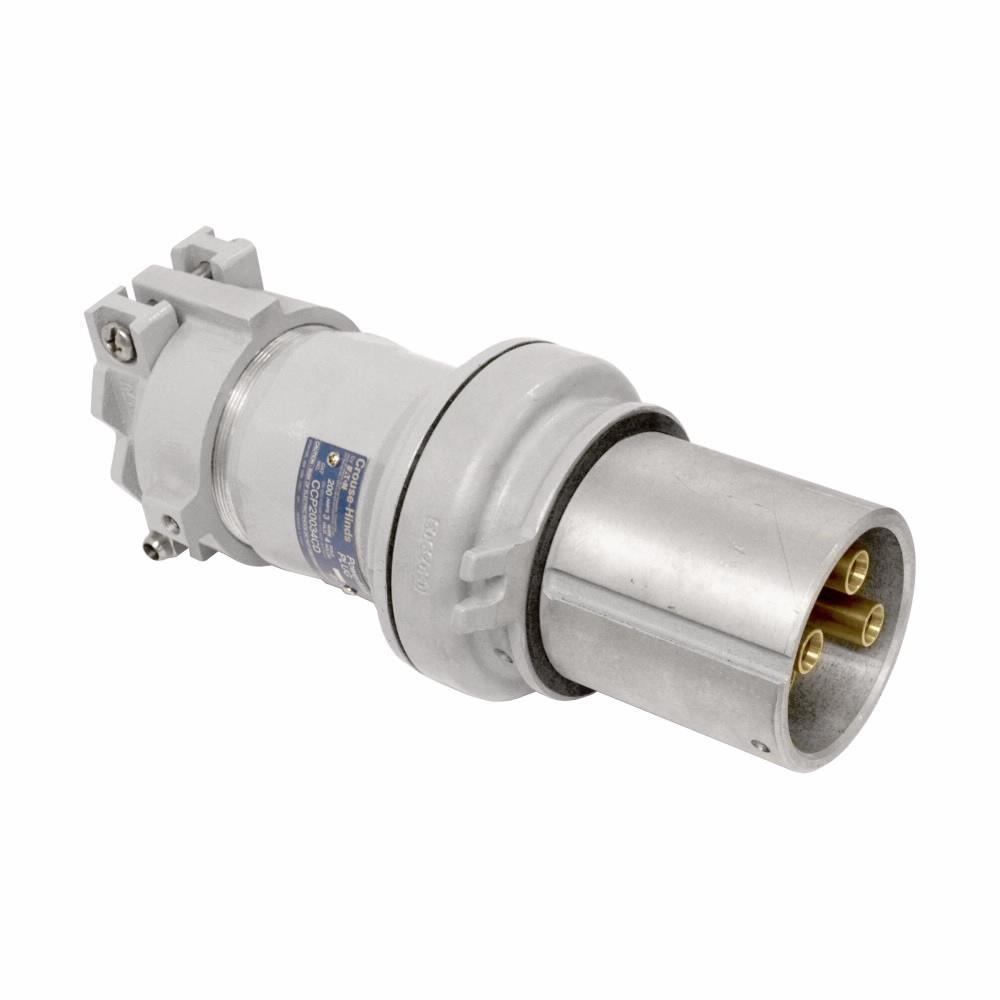 Crouse-Hinds PowerMate™ CCP20034E Drilling Pin and Sleeve Plug, 600 VAC, 250 VDC, 200 A, 4 Poles, 3 Wires