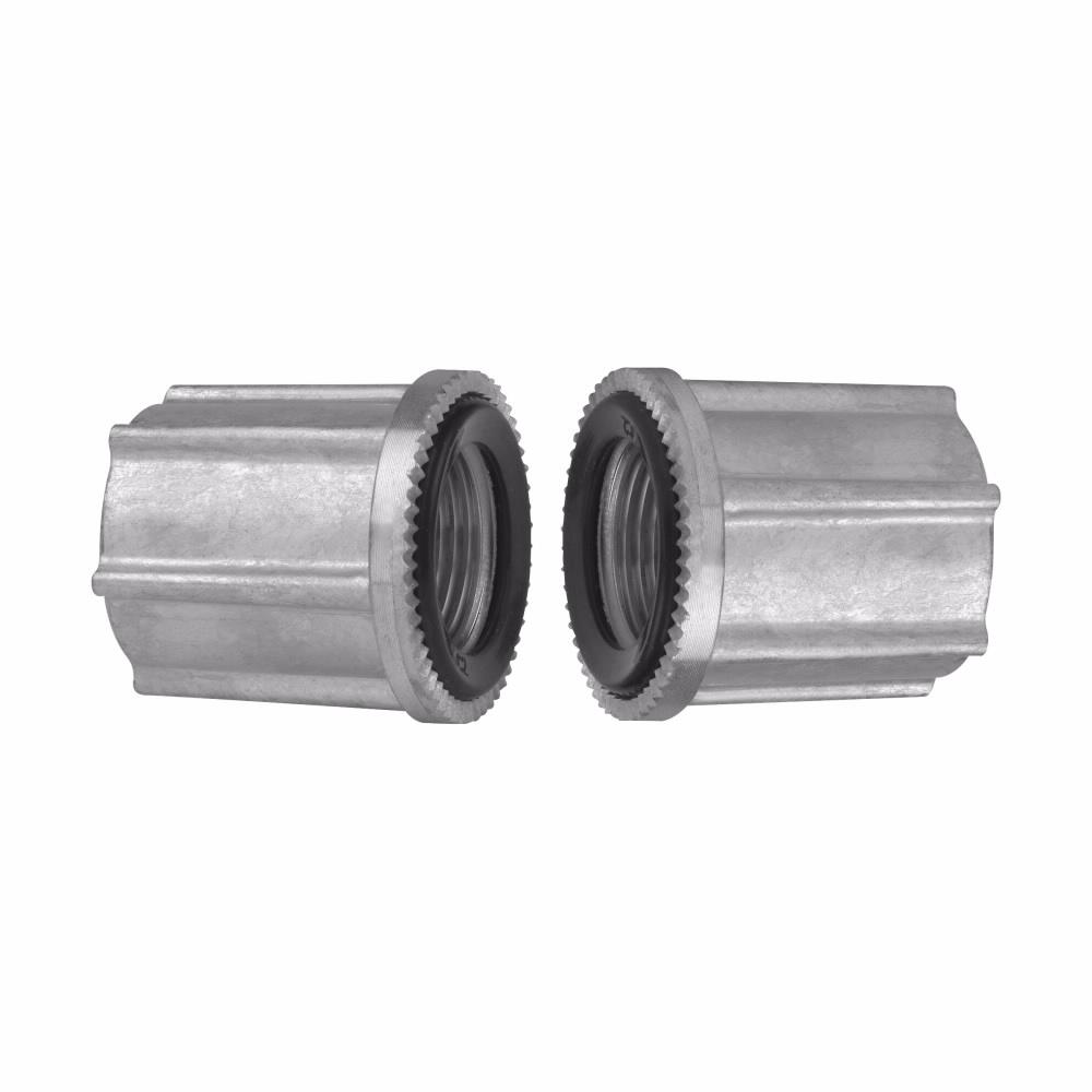 Crouse-Hinds Myers™ STTTB 1 2-Piece Threaded Triple Through-Bulkhead Fitting, 1/2 in, For Use With Rigid/IMC Conduit, Zinc, Natural