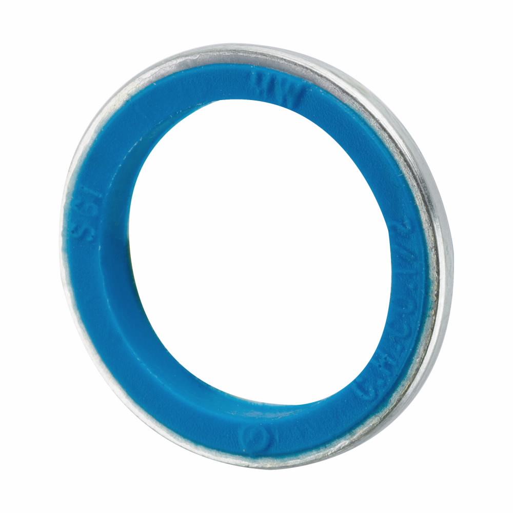 Crouse-Hinds SG10 Self-Retaining Sealing Gasket With Steel Ring, 4 in, For Use With Liquidtight/Rigid/IMC Conduit, PVC, Natural