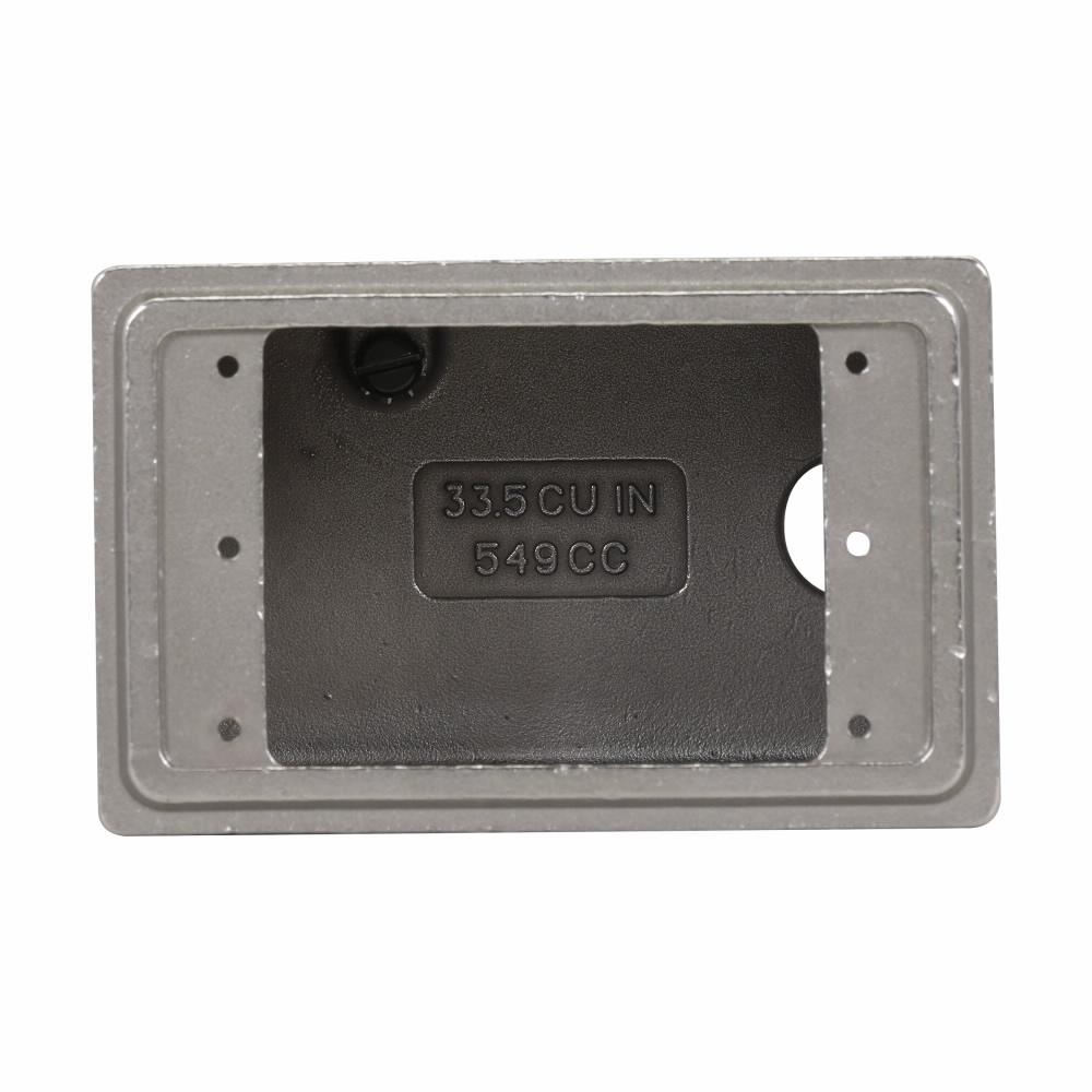 Crouse-Hinds Condulet® FDA2SS Device Box With Grounding Screw, 316 Stainless Steel, 1 Gang, 1 Knockout, 4.63 in L x 2.94 in W x 3.8 in H