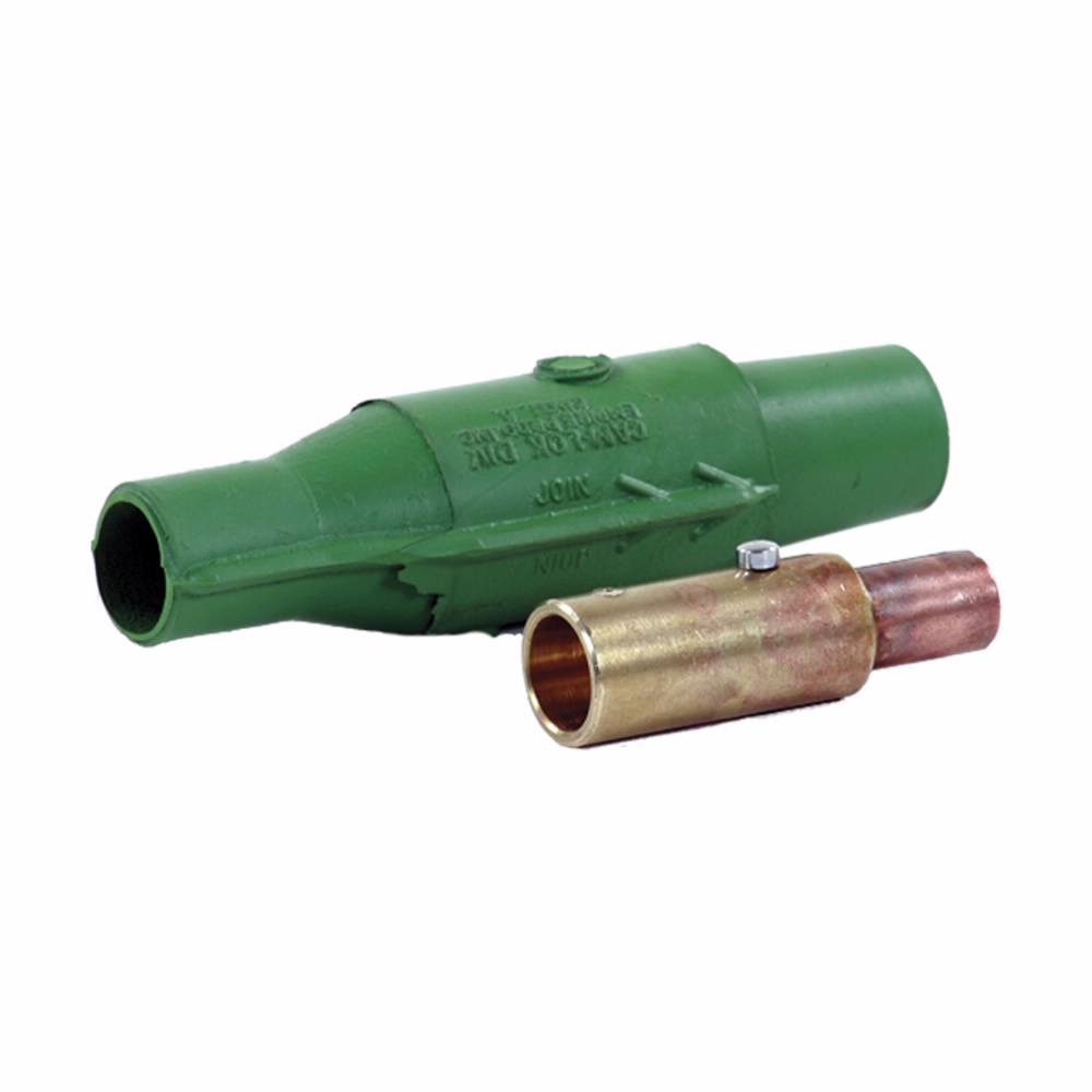 Crouse-Hinds Cam-Lok™ E1016-62 J/E1016 Series 1-Pole Vulcanized Female Plug, 600 VAC/VDC, 235 A, 1/0 to 2/0 AWG Wire, Crimped Connection, NEMA 4 NEMA Rating