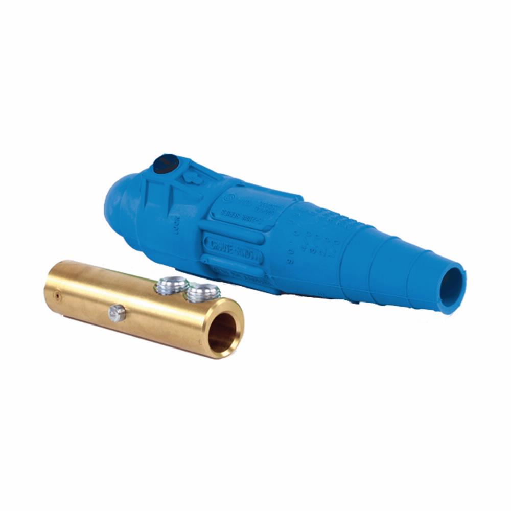 Crouse-Hinds Cam-Lok™ E-Z1018-8375 Standard Series E-Z1018 Female Non-Vulcanized Single Pole Plug, 600 VAC/VDC, 400 A, 2 to 2/0 AWG Wire, Double Set Screw, NEMA 3R