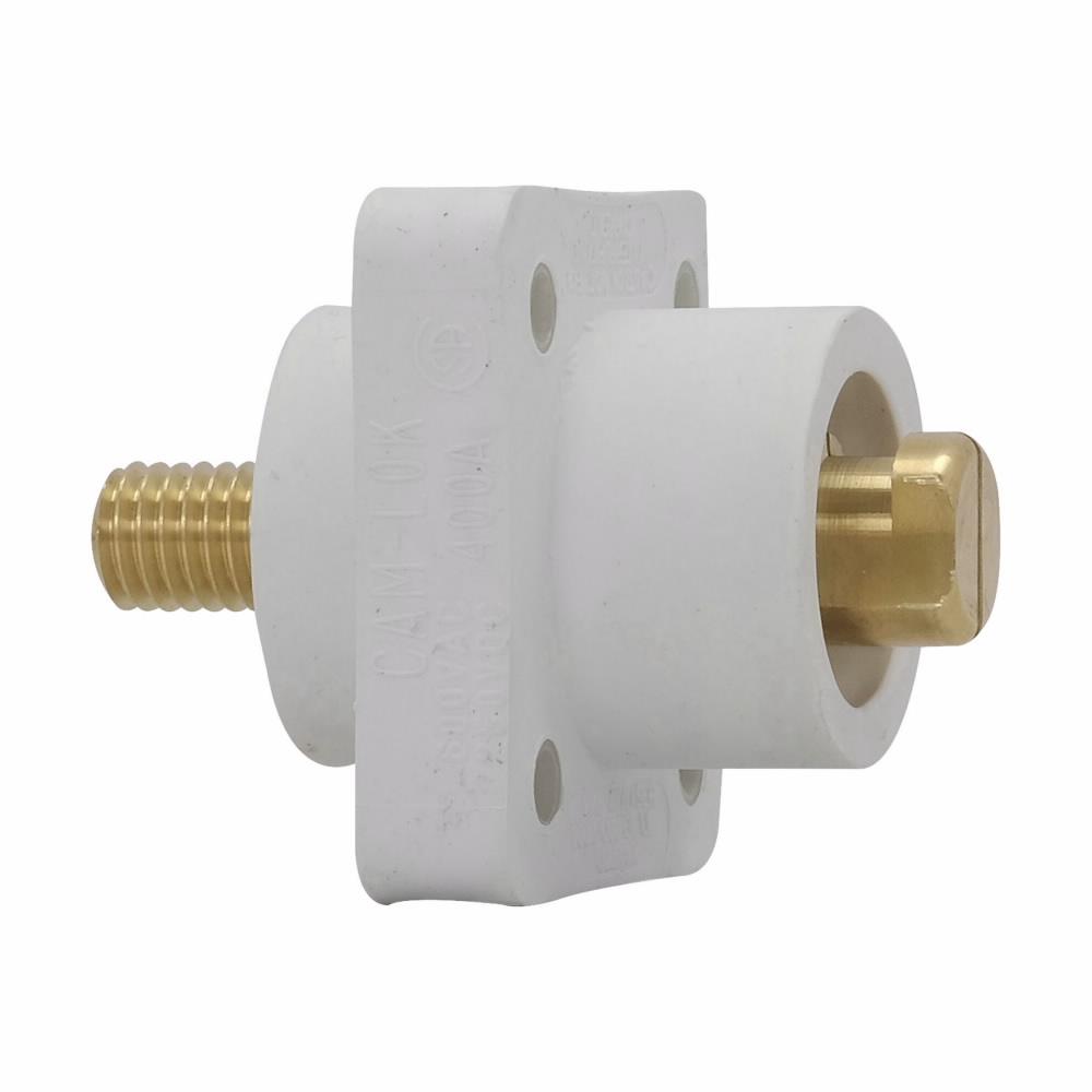 Crouse-Hinds Cam-Lok™ E1018-1605 E1018/Standard Series 1-Pole Insulated Male Receptacle, 600 VAC/VDC, 400 A, 2 to 4/0 AWG Wire, 3/4 in Threaded Stud Connection, NEMA 3R NEMA Rating
