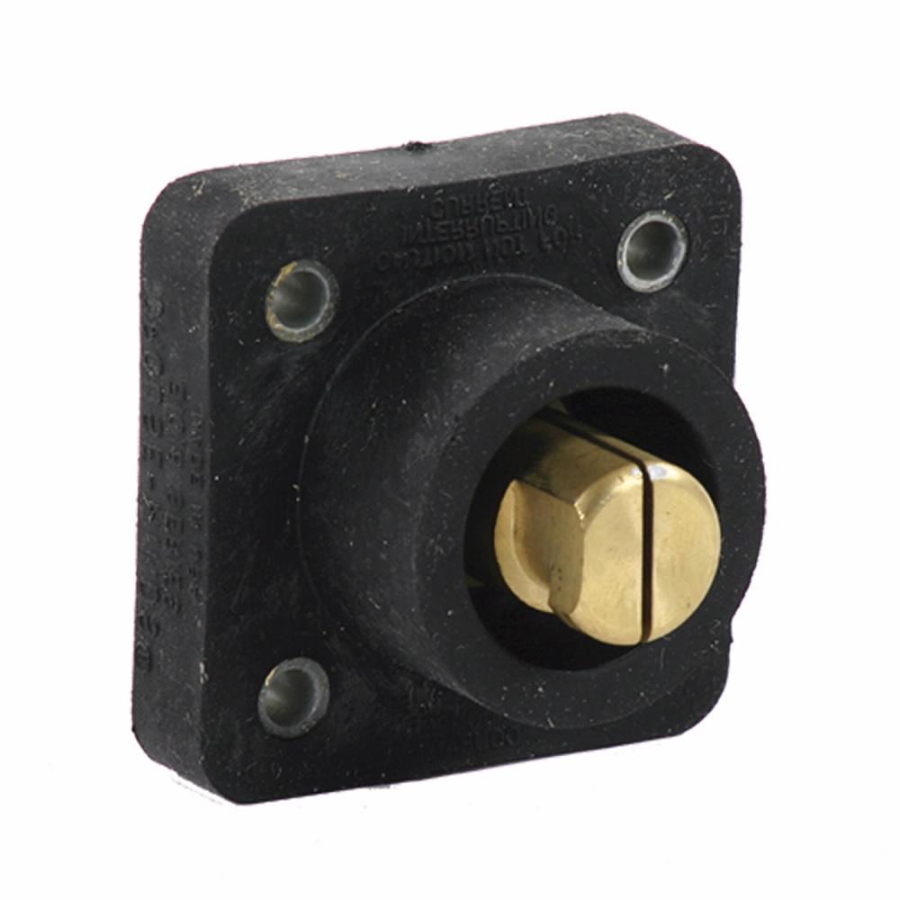 Crouse-Hinds Cam-Lok™ E1018-1700 E1018/Standard Series 1-Pole Insulated Receptacle, 600 VAC/VDC, 400 A, 1/0 to 4/0 AWG Wire, Double Set Screw Connection, NEMA 3R NEMA Rating