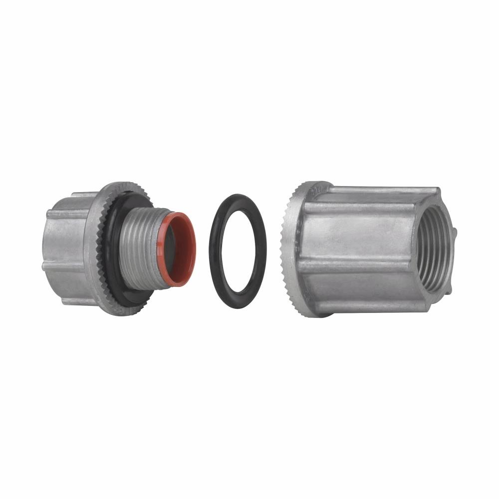 Crouse-Hinds Myers™ STTBA 1 Threaded Through Bulkhead Fitting, 1/2 in, For Use With Rigid/IMC Conduit, Aluminum, Natural