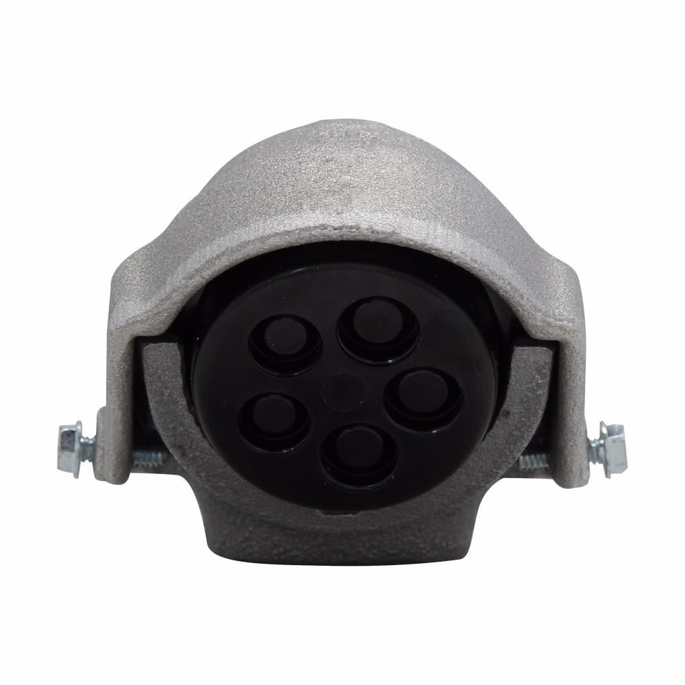 Crouse-Hinds F385 F Series Service Entrance Head, 1 in Trade, (5) 7/16 in, 1/2 in Hole, For Use With Rigid/EMT Conduit, Copper-Free Aluminum