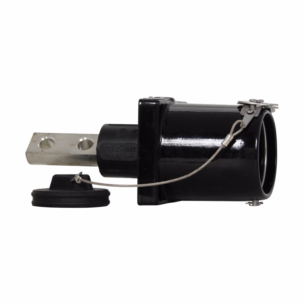 Crouse-Hinds Roughneck™ E1049-1812X-G E1049 Series Male Receptacle With Short Throw Latch, 1000 VAC/VDC, 1135 A, 313 to 777 kcmil Wire, Double Hole Busbar Connection, NEMA 3 NEMA Rating