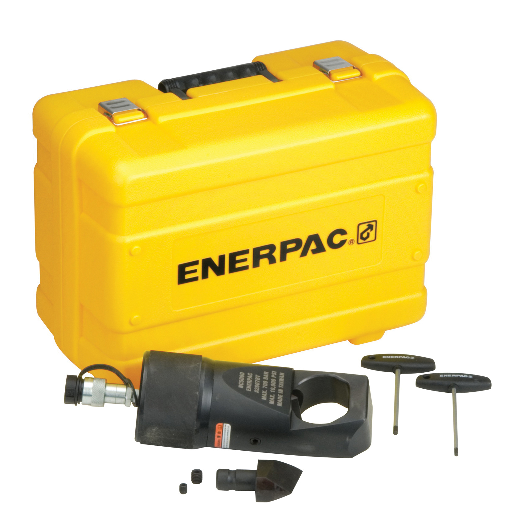 Enerpac® NC5060 NC Series Hydraulic Nut Cutter, 1.38 to 1.5 in Bolt, 2 to 2-1/4 in Hex, 50 ton Tonnage, 10000 psi Max Pressure, 14.64 cu-in Reservoir