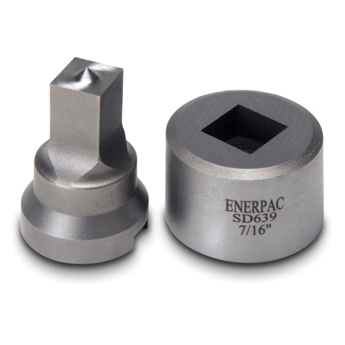 Enerpac® SPD639 Square Hole Punch and Die Set, 0.44 in Hole, 3/8 in Bolt